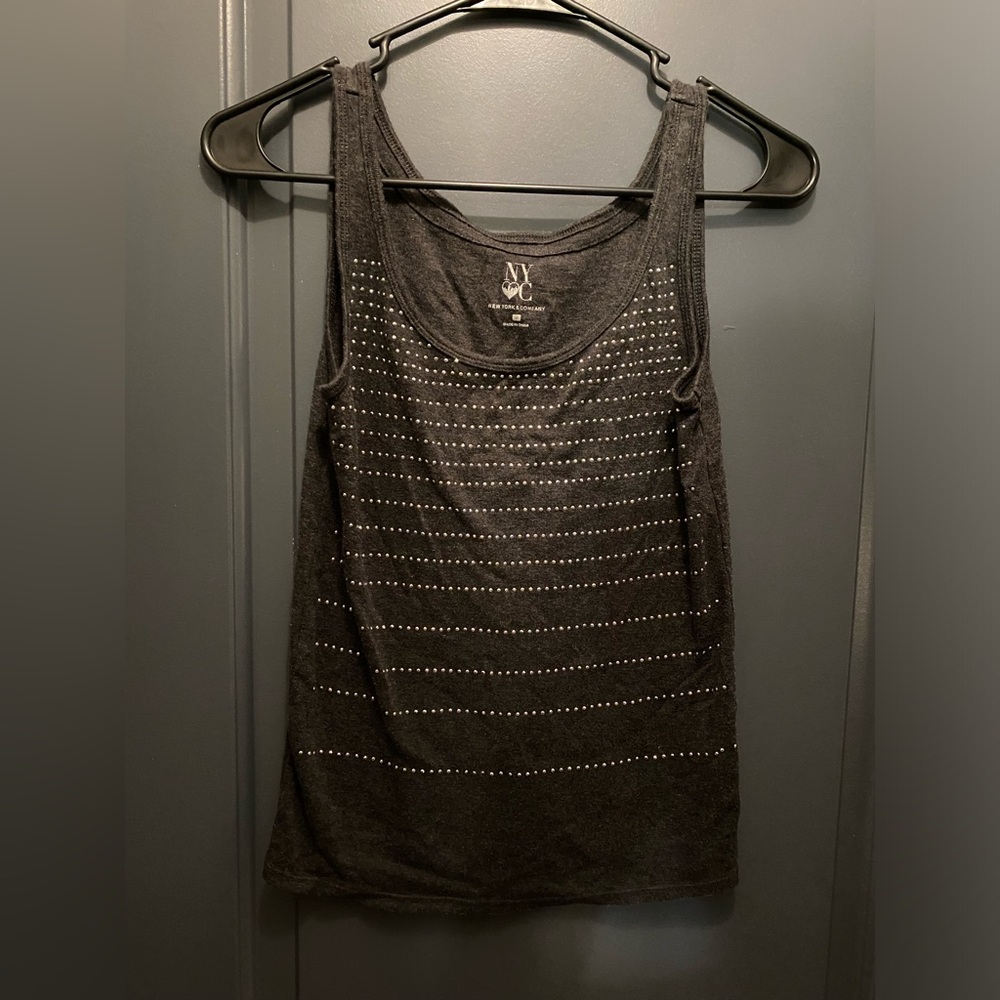 NY&Co. Studded Grey Tank Top